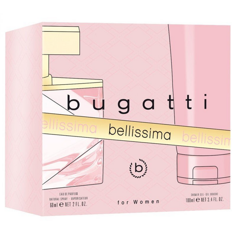 Bugatti Bellissima For Women Gift Set (Eau De Parfum Spray 60ml  Shower Gel 100ml) (New)