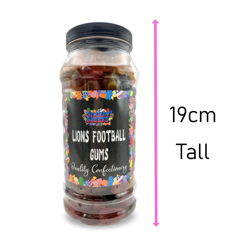 Traditional Lion Football Gums Retro Sweets Gift Jar - 780g