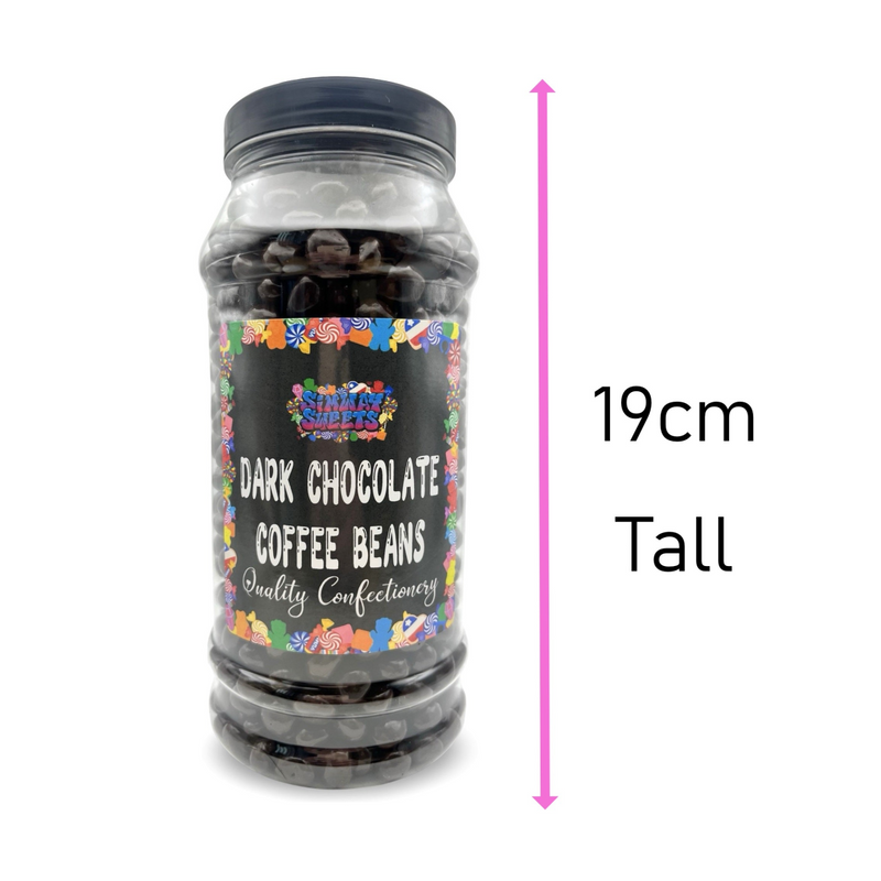 Dark Chocolate Coffee Beans Retro Sweets Gift Jar - 700g