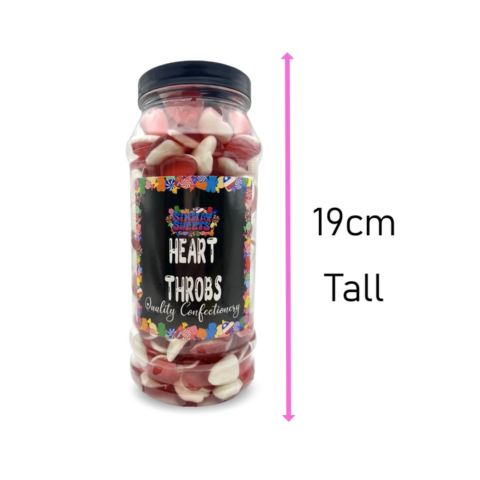 Haribo Heart Throb Gummy Foam Sweets Retro Sweets Gift Jar - 800g