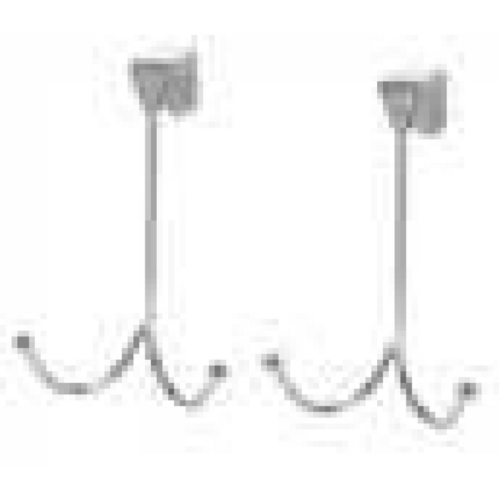 CHROME OVER The Door Hanger Hook-Double