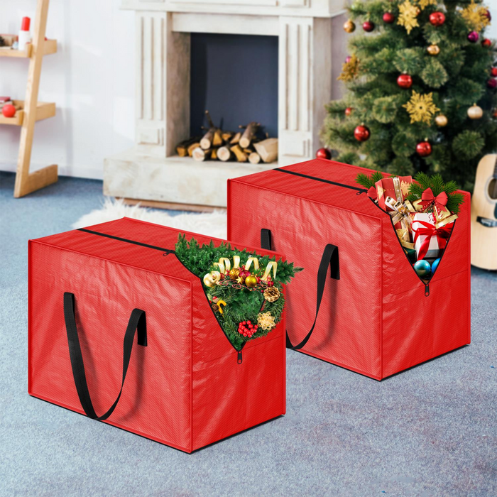 VINSANI 3pc RED XMAS STORAGE BAGS 1010449