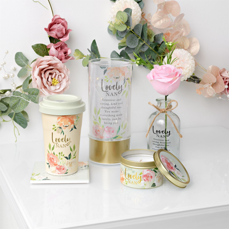 Peaches & Cream Flower in Glass Jar - Nan