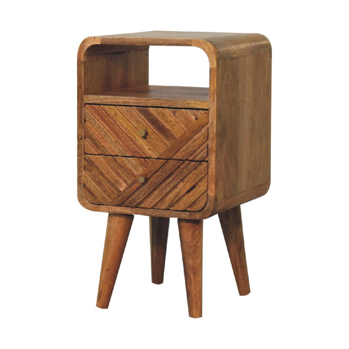 Artisan Furniture Solid Wood Mini Lille Curved Bedside