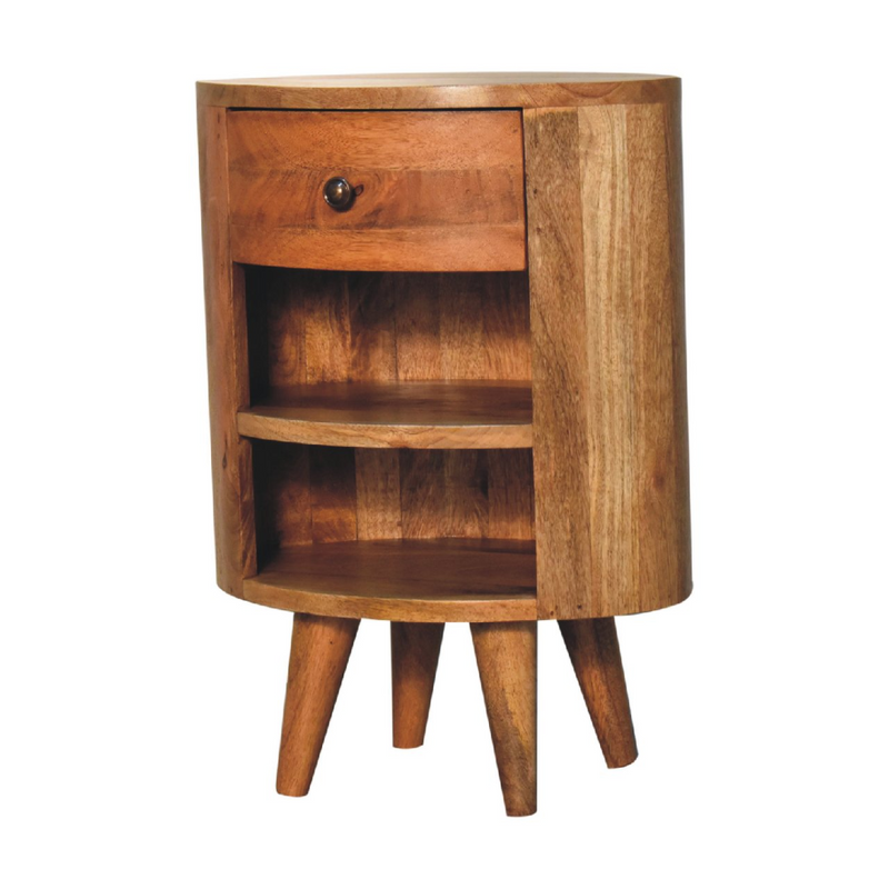 Artisan Furniture Solid Wood Cortez Oak-ish Bedside