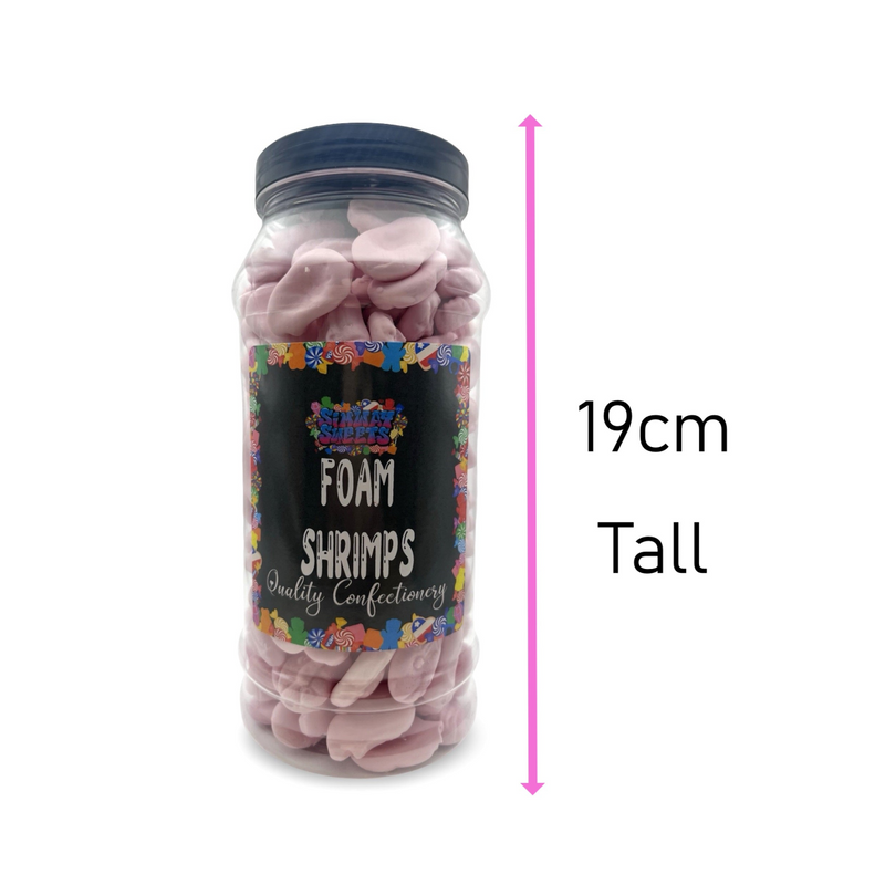 Foam Shrimps Retro Sweets Gift Jar - 455g