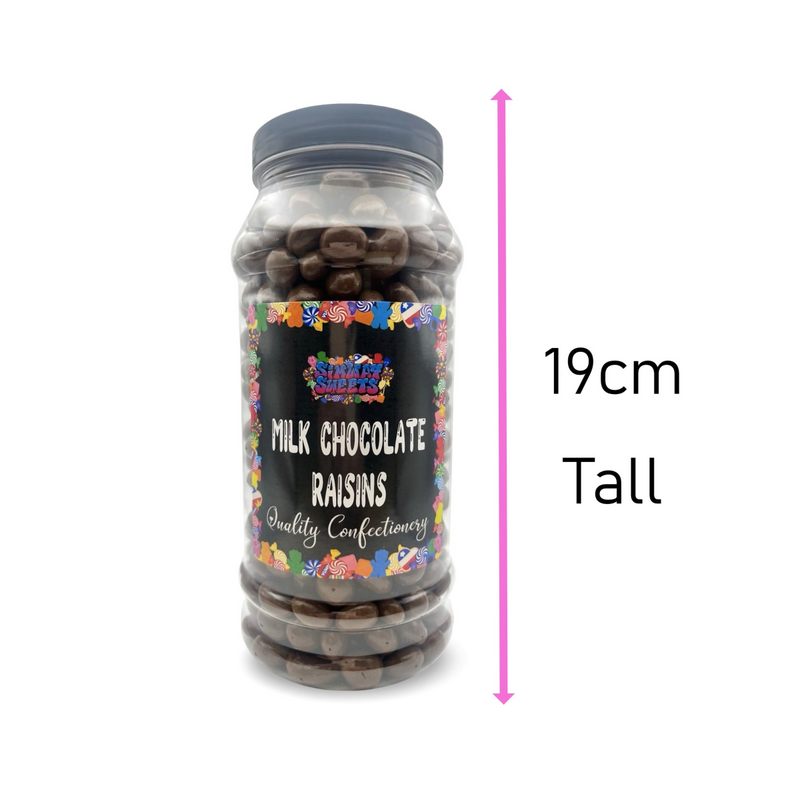 Milk Chocolate Raisins Choc Raisins Retro Sweets Gift Jar - 800g