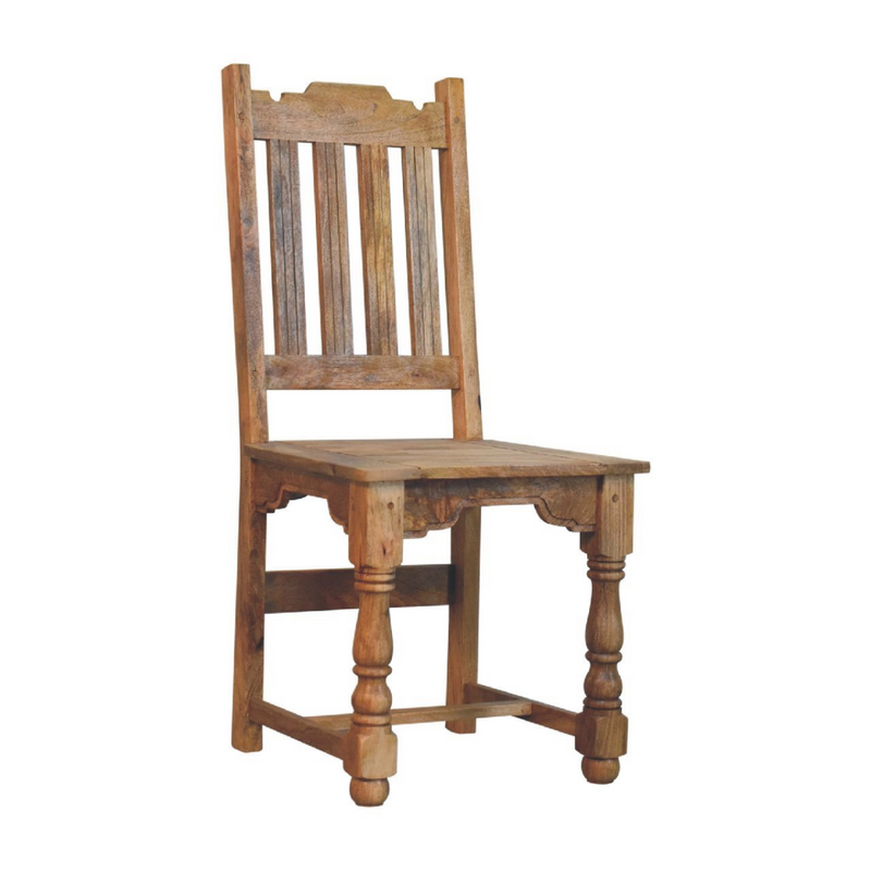 Artisan Furniture Solid Wood Granary Turned Dining Chair Set of 2, Light Brown