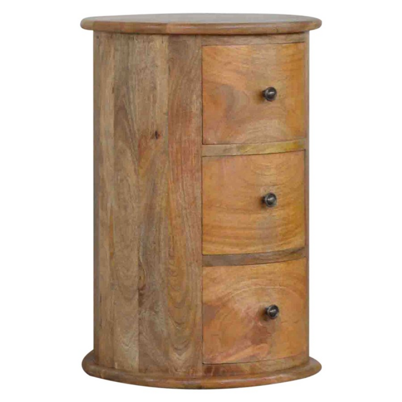 Artisan Furniture Solid Wood 3 Drawer Drum Chest