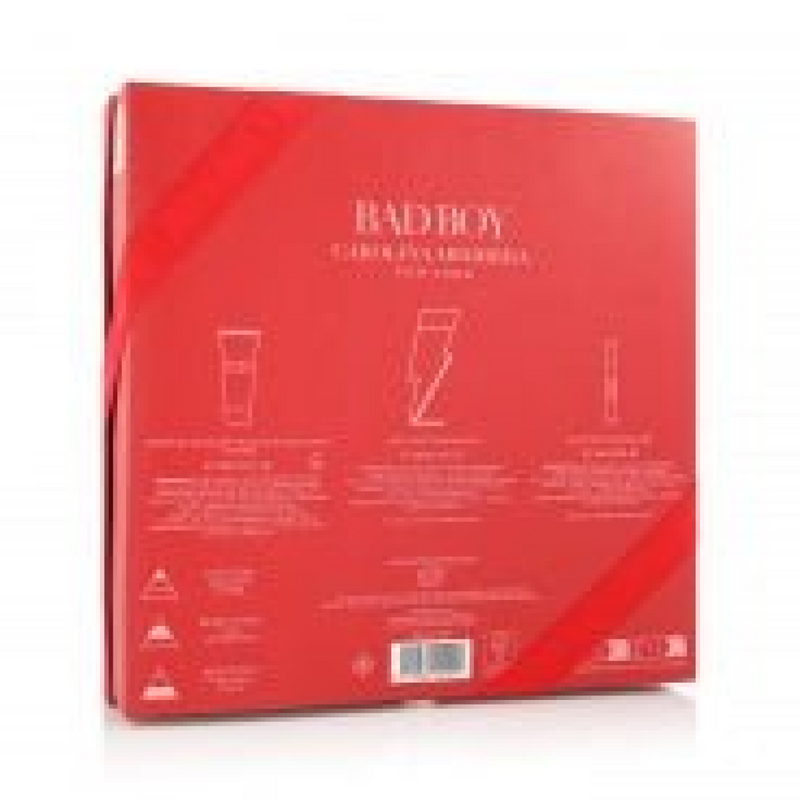 Carolina Herrera Bad Boy Gift Set (Eau De Toilette Spray 100ml  Shower Gel 100ml  Eau De Toilette Spray 10ml)