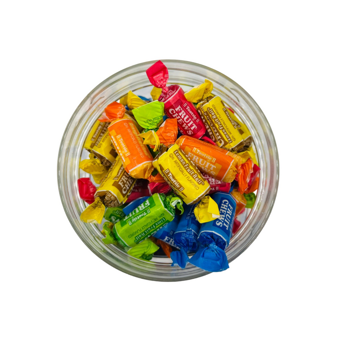 Simway Sweets Jar 765g - Tootsie Fruit Chews - American Sweets - Approximately 100 Pieces
