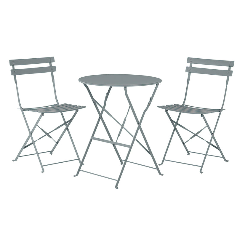 Grey 3-Piece Outdoor Bistro Set