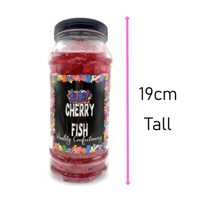 Cherry Fish Gummy Sweets Jelly Retro Sweets Gift Jar - 700g