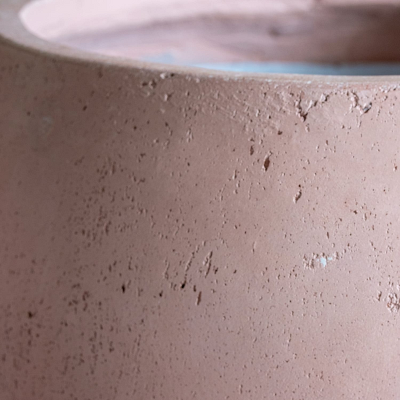 Orbello | Blushstone – 55cm Extra Large Concrete Sphere Planter – 82L Round Plant Pot