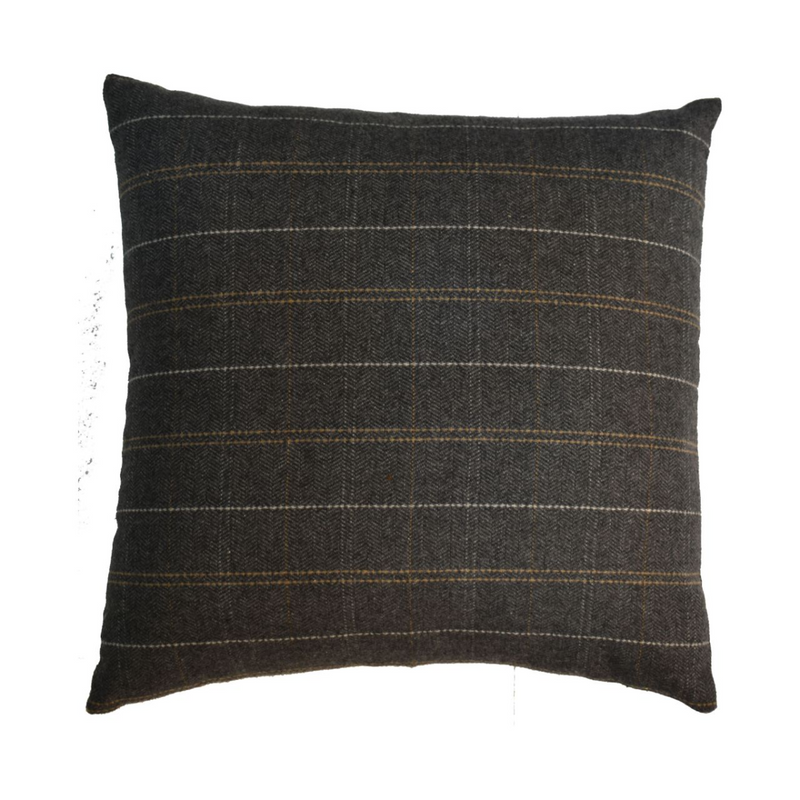 Artisan Furniture Quinn Pewter Cushion Set of 2, Black Tweed
