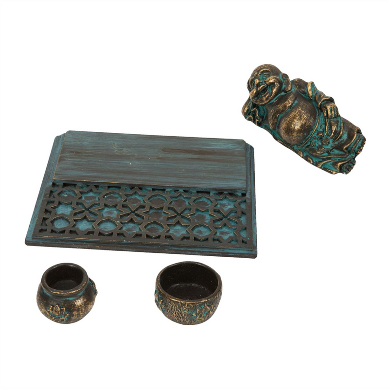 Buddha Tea Light & Incense Stick Holder 19.5cm