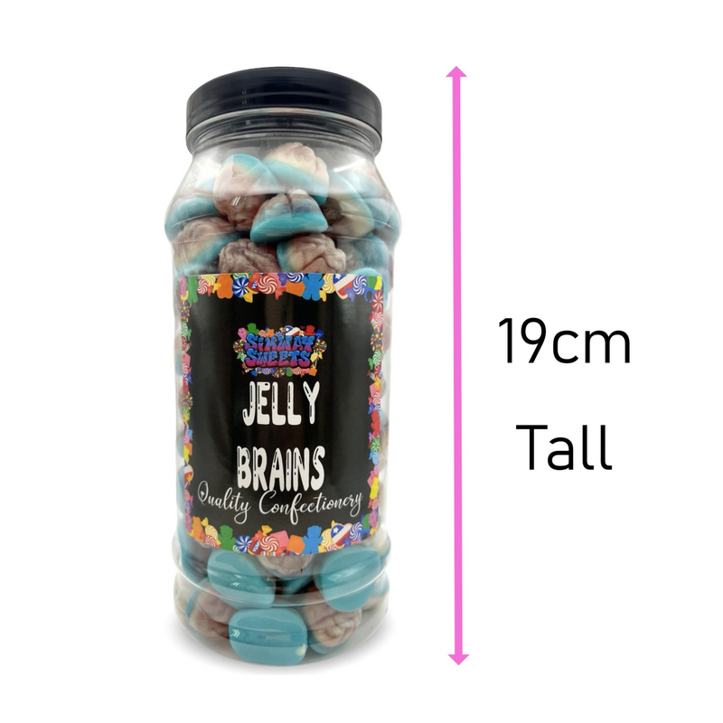 Jelly Brains Jelly Filled Sweets Gummy Retro Sweets Gift Jar - 835g