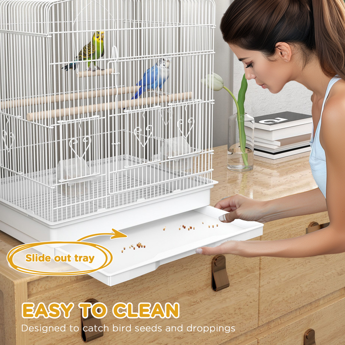 Bird Cage Starter Kit with Detachable Rolling Stand