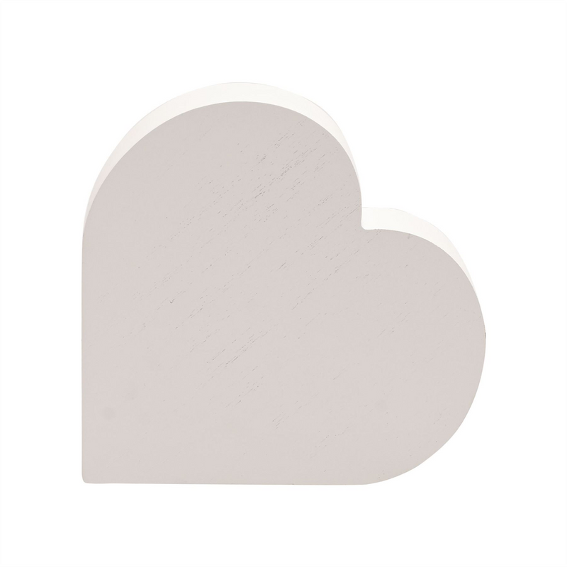 Now Or Never Studios Made to Order Heart Plaque with White Painted Front