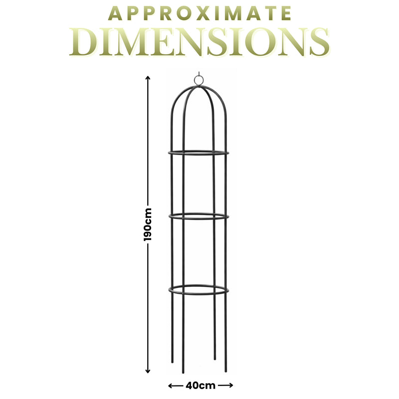2pc Metal Garden Obelisks for Plant Support