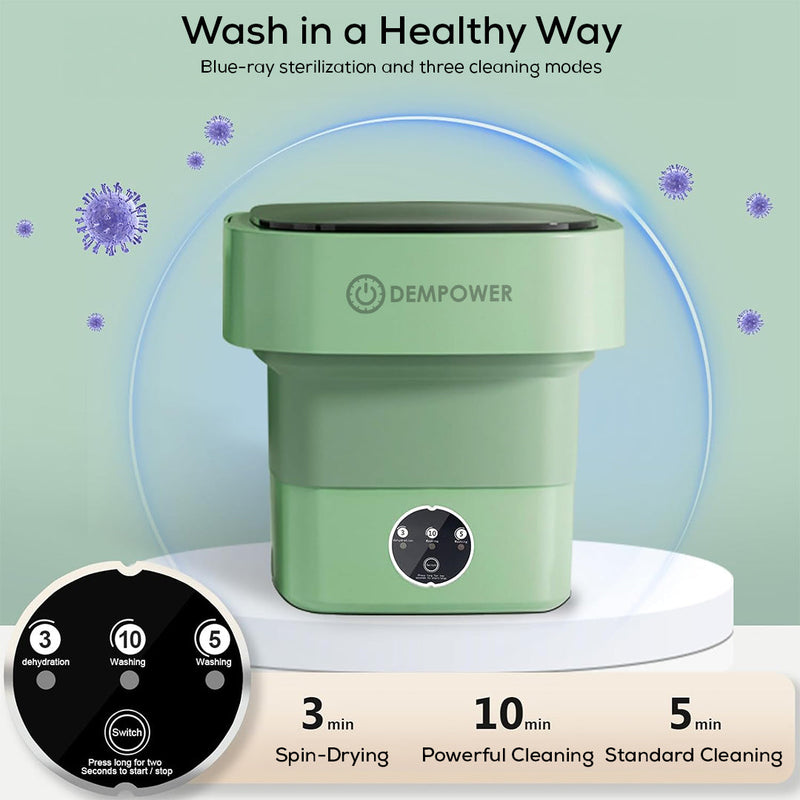 Mini Foldable Washing Machine – Perfect for Travel & Camping - Compact & Easy for Small Spaces