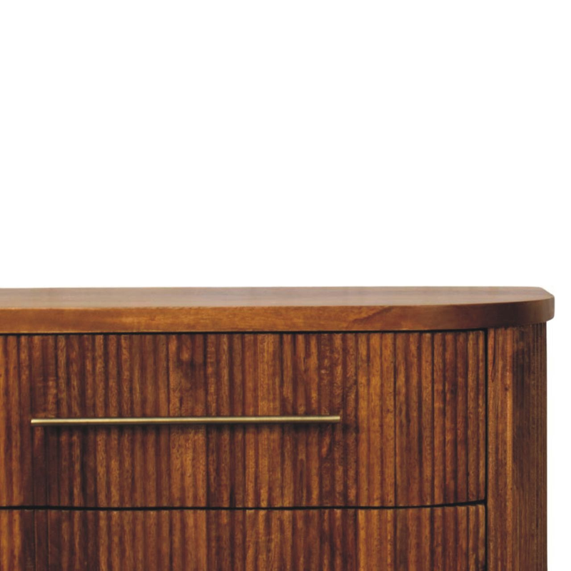 Artisan Furniture Emerson Ribbed Chest, 3 Drawers, Brown