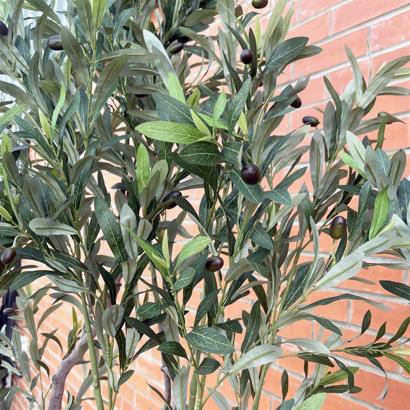 250cm XXL Artificial Olive Tree with Decorative Planter