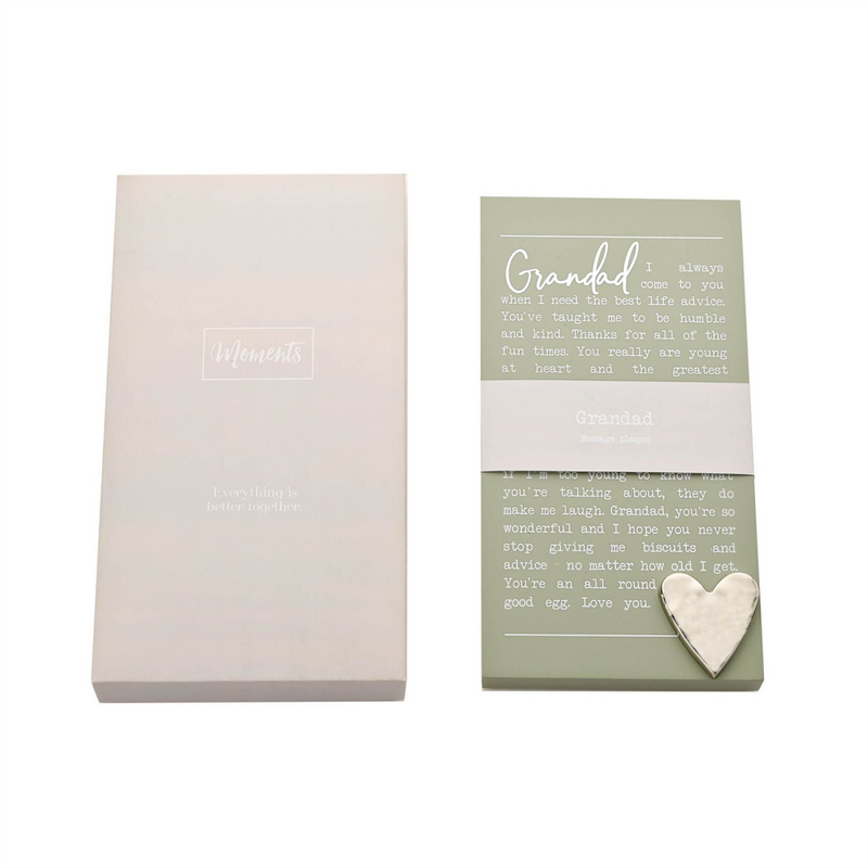 Moments Standing Plaque - Grandad