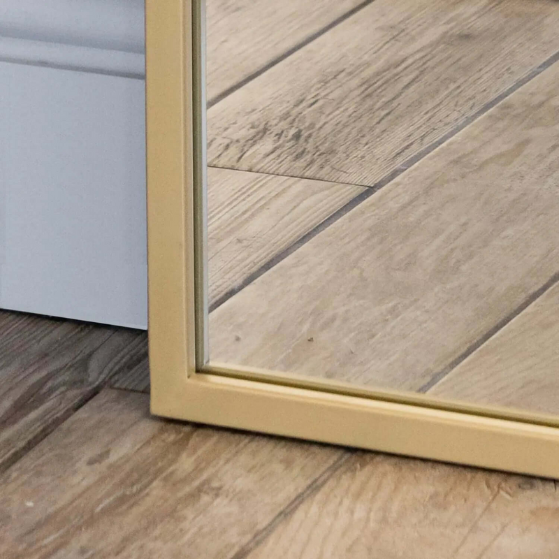 Akiko - Full Length Gold Metal Arched Mirror - 150cm x 60cm