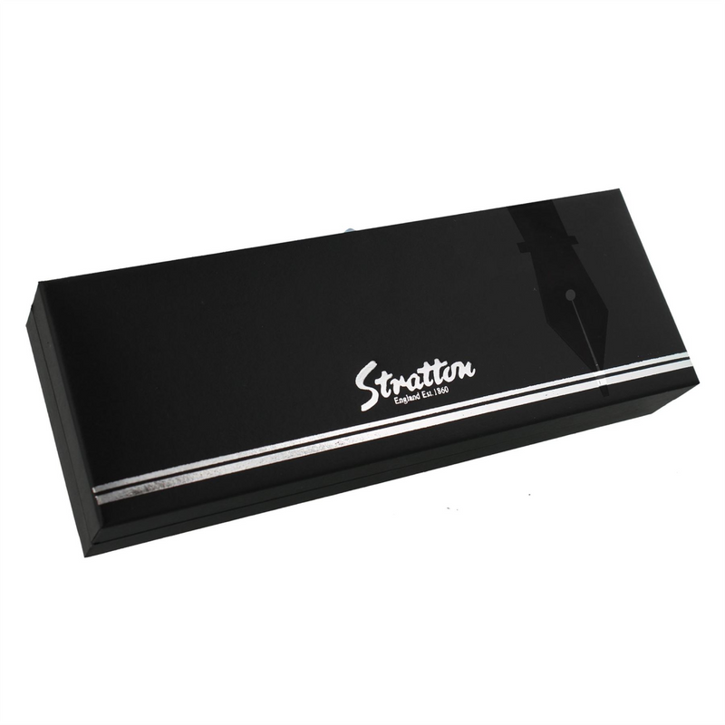 Stratton Ballpoint Pen - Silver & Black
