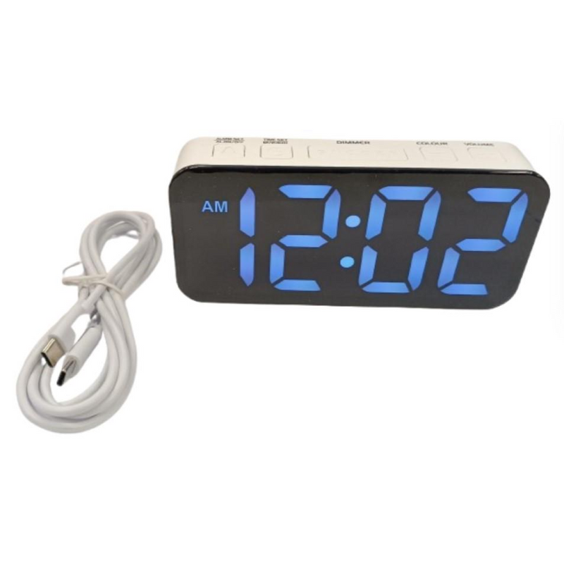 Acctim Jaxon Digital Alarm Clock in White - 16512