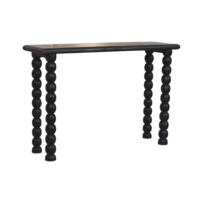 Artisan Furniture Solid Wood Spindle Linear Console, Black