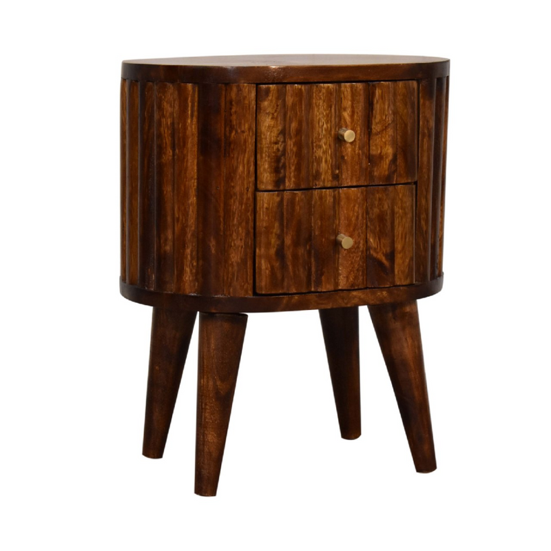 Artisan Furniture Solid Wood Stripe Chestnut Bedside