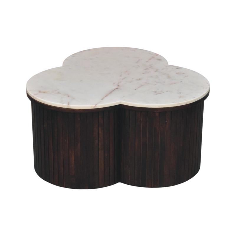 Artisan Furniture Solid Wood Verona Marble Coffee Table, Brown & White