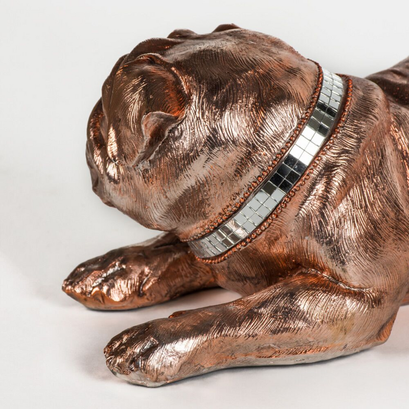 Artisan Furniture Figurine - Bronze Finish Pug Figurine