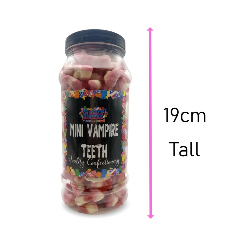 Mini Vampire Fangs Jelly Gummy Retro Sweets Gift Jar - 660g