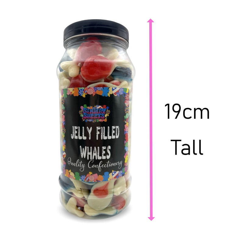 Jelly Whales Jelly Filled Sweets Gummy Retro Sweets Gift Jar - 860g