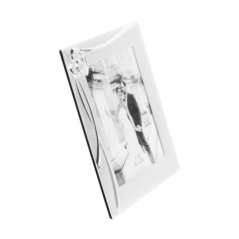 A & F Photo Frame Wedding 3D Waves & 2 Hearts 8" x 10"