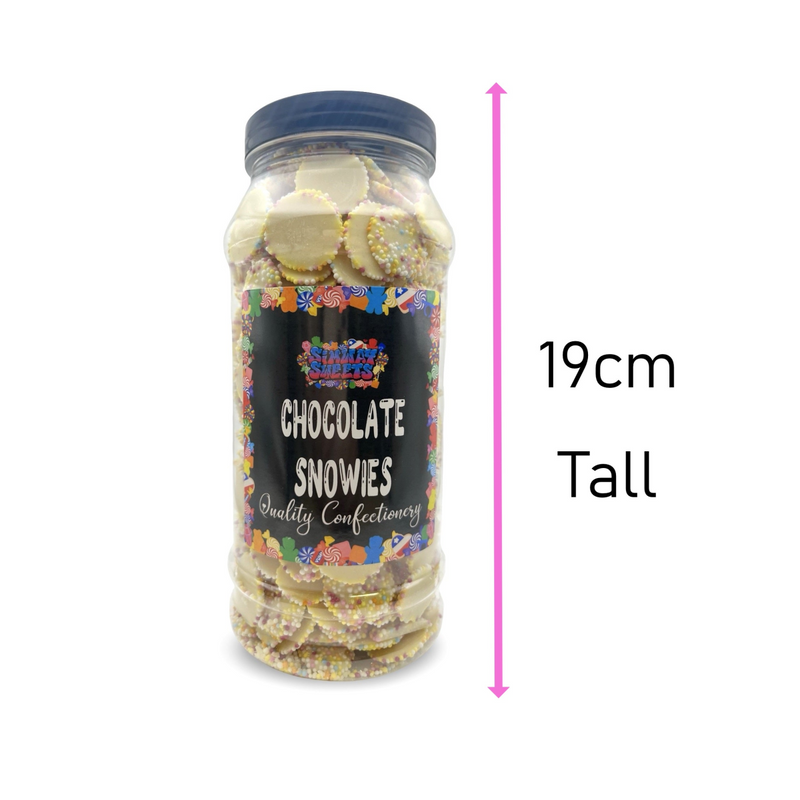 White Chocolate Jazzies Snowies Retro Sweets Gift Jar - 605g