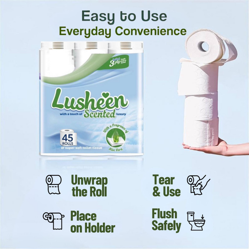 TASK LUSHEEN ALOE X 45 SOFT TOILET ROLLS