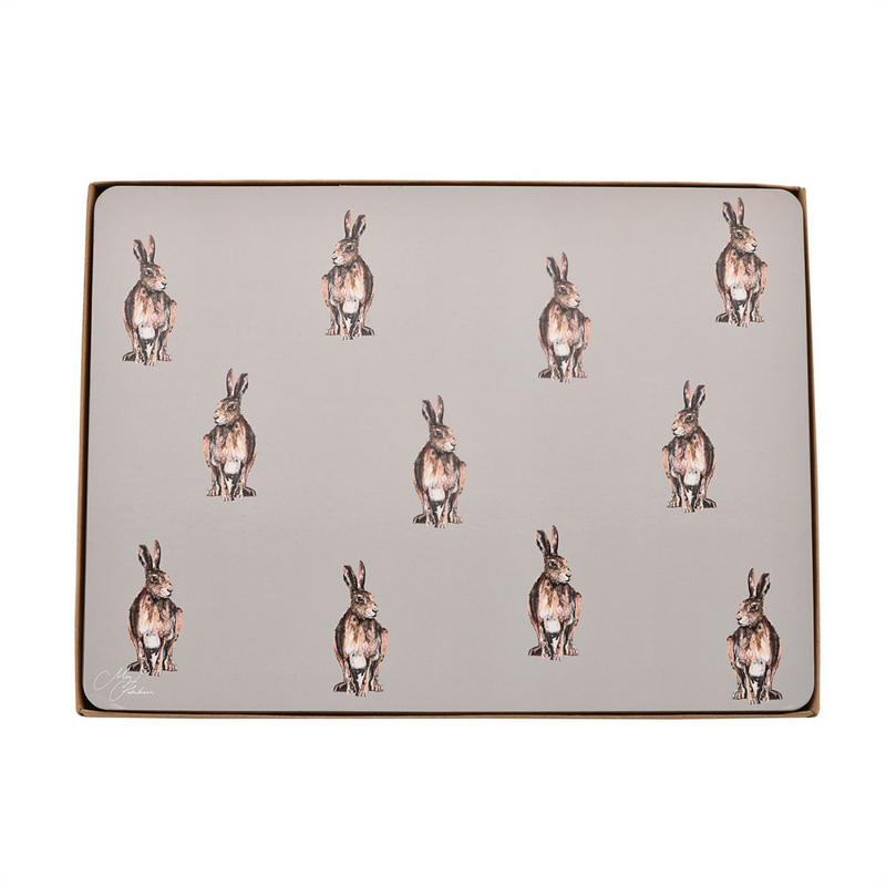 Meg Hawkins Set of 4 Placemats Hare