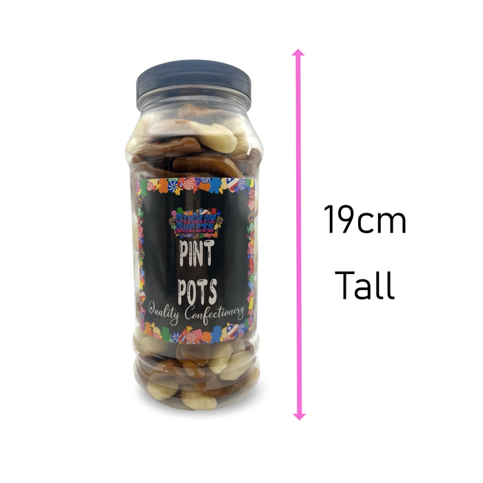Pint Pots Jelly Gummy Retro Sweets Gift Jar - 760g