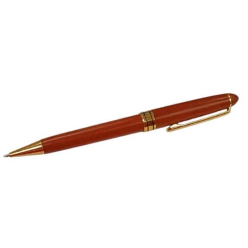 Imperial Wooden Light Brown Gold Trim Ballpoint Pen Gift Set With Handmade Stylist Wooden Box IMP359MR  - CLEARANCE MIGHT NEEDS RE-REFILL