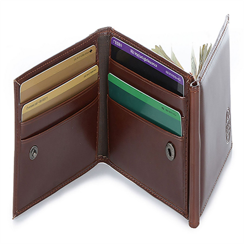 Mad Man Brown 3 Fold Money Clip Wallet