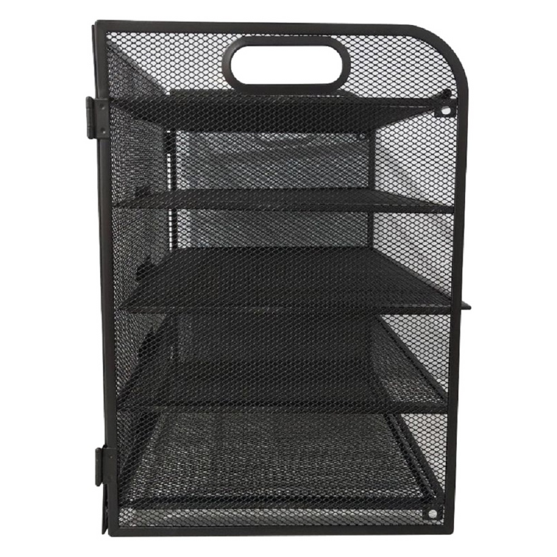 Paper Organizer, Letter Tray with Handle, Mesh Black Paper Sorter, Desk Organizer for Office, Home or School