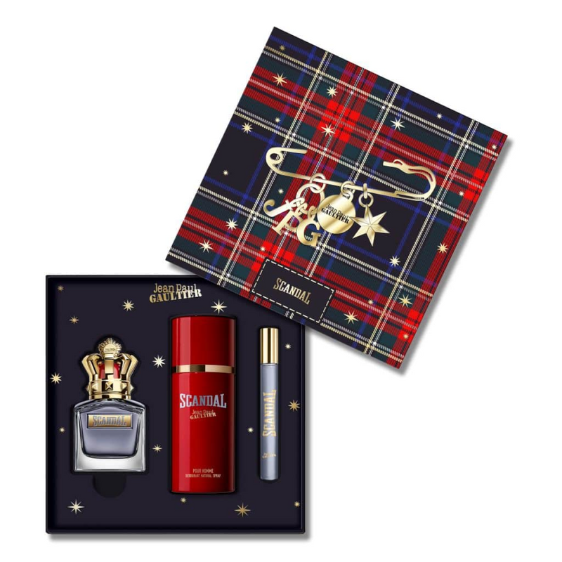 Jean Paul Gaultier Scandal Pour Homme Gift Set (Eau De Toilette Spray 50ml  Deodorant Spray 150ml  Eau De Toilette Spray 10ml)