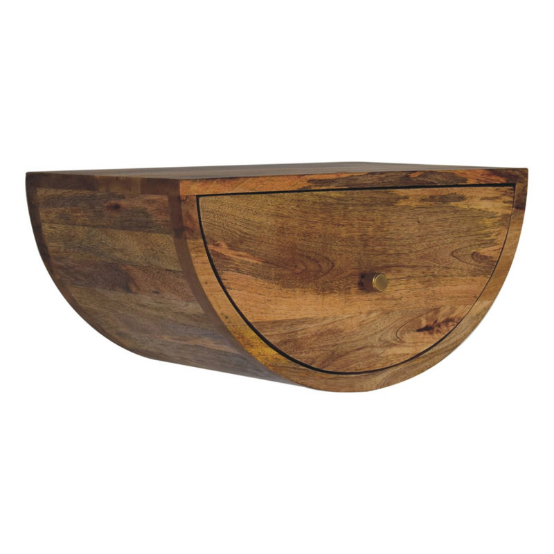 Artisan Furniture Solid Wood Crescent Floating Bedside