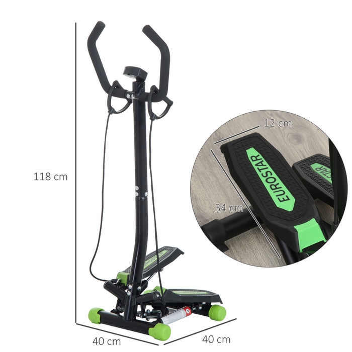 Stepper Step Machine w/ Resistance Bands Fitness Exercise Workout HOMCOM