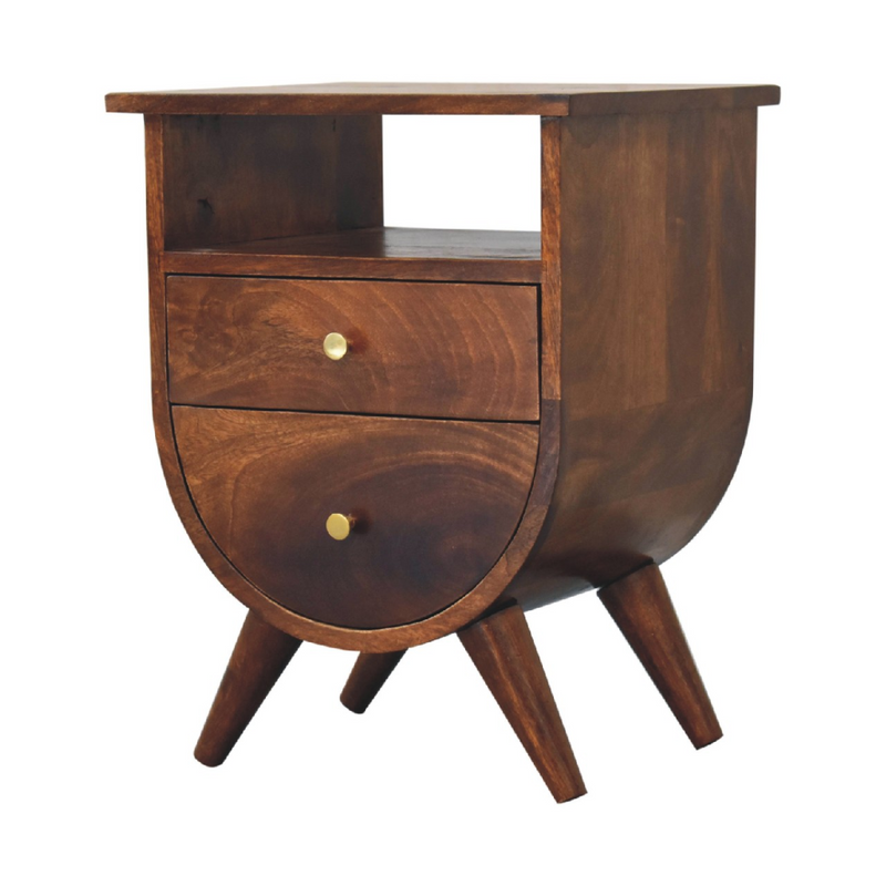 Artisan Furniture Solid Wood Split Chestnut Bedside