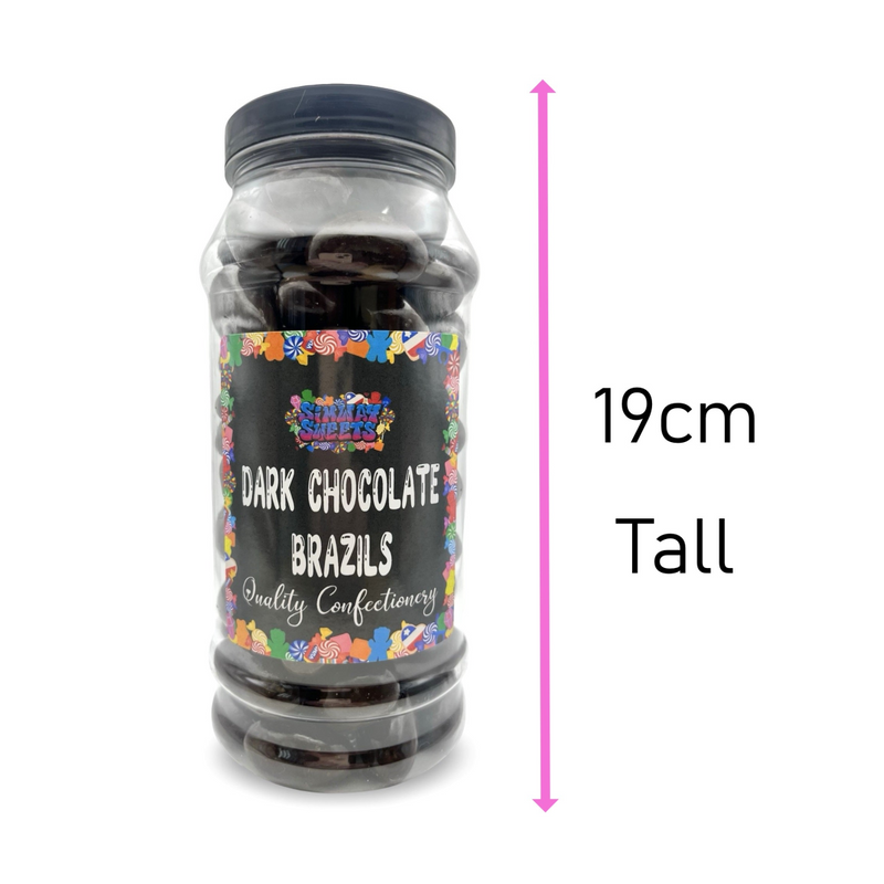 Dark Chocolate Brazil Nuts Choc Brazils Retro Sweets Gift Jar - 725g